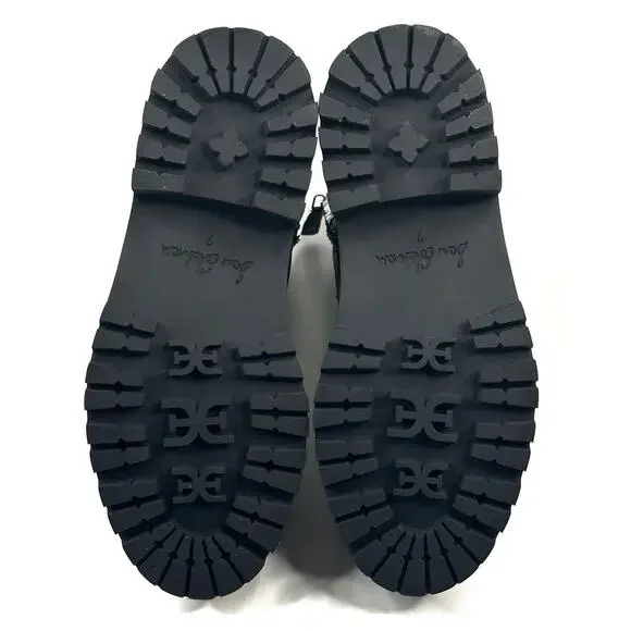 Sam Edelman Elliot Black Leather Platform Combat Boot Lace Up Womens 7M New $180 - Picture 13 of 13